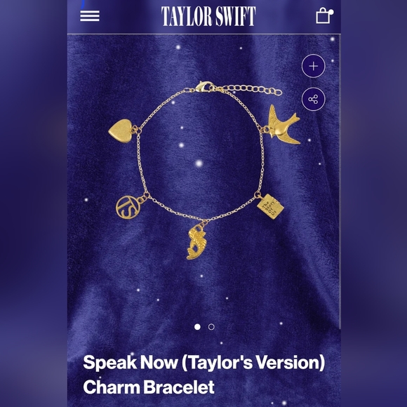Taylor Swift Jewelry - Official Taylor Swift Speak Now (Taylor's Version) Charm Bracelet Brand New